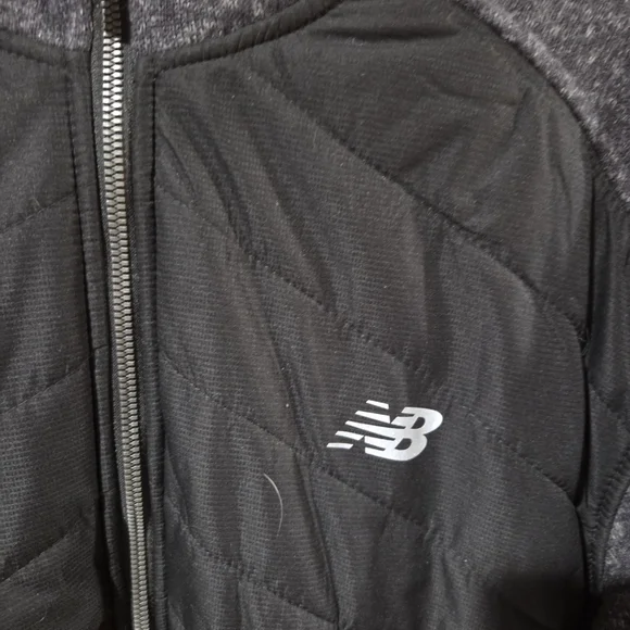 New Balance Men's Black and Gray Jacket - Picture 2 of 7